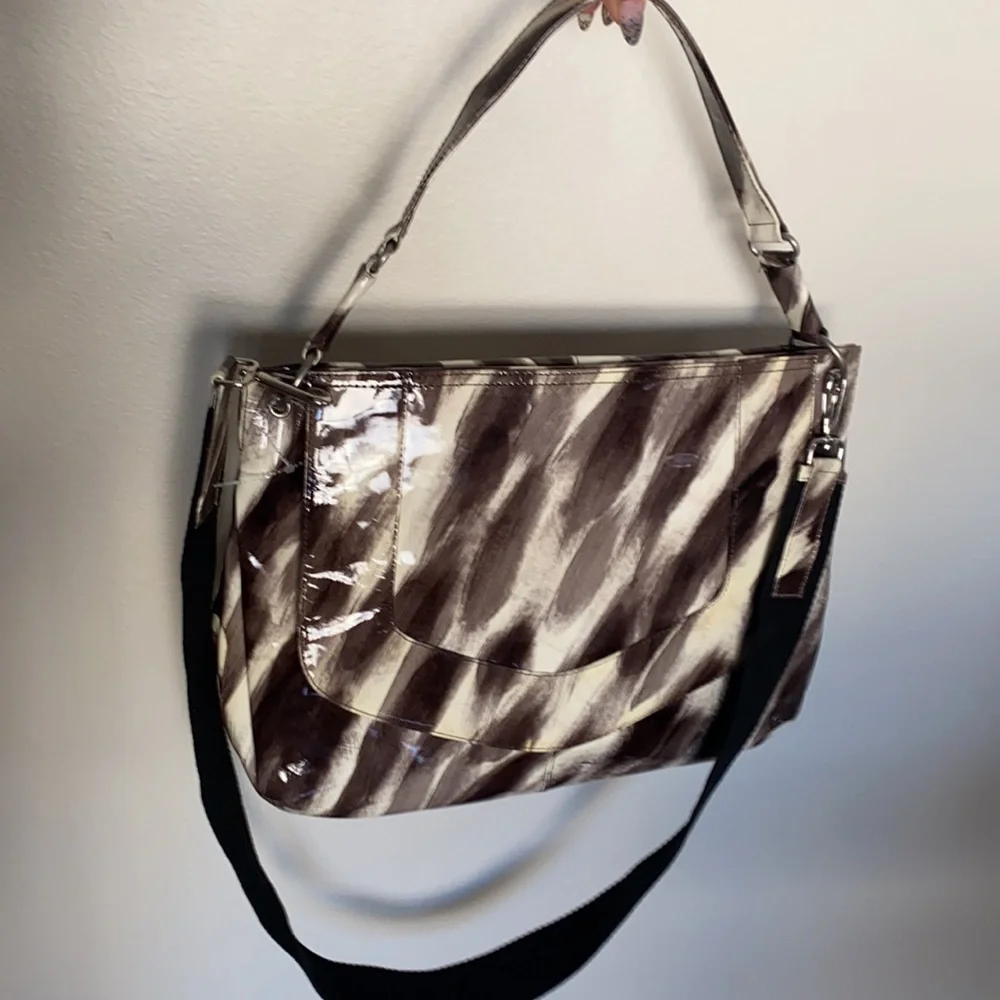 Kammi Reiss Patent print Leather crossbody purse